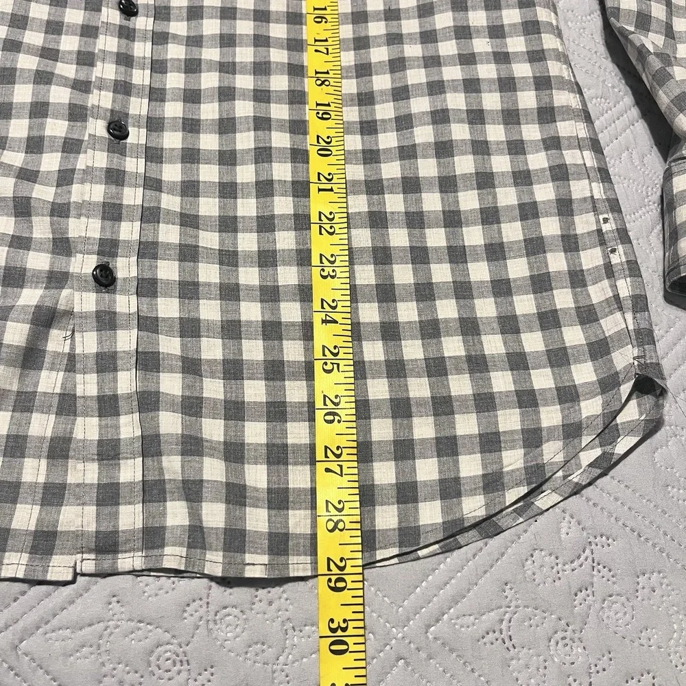J.Crew Slim‎ Men's Check Plaid Long Sleeve Button Down Collard Shirt Size M